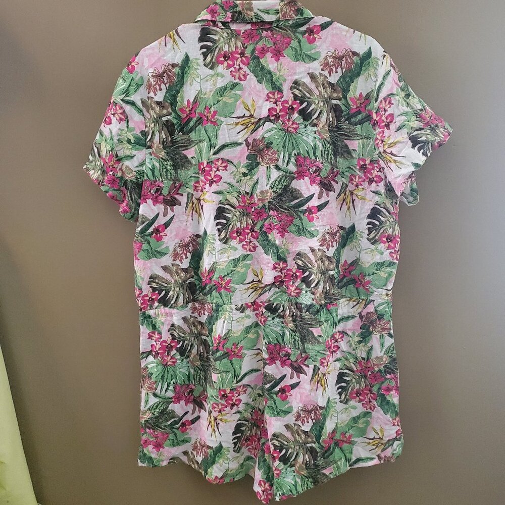 Tropical Print Victoria's Secret Swim Cover Up Romper NWT